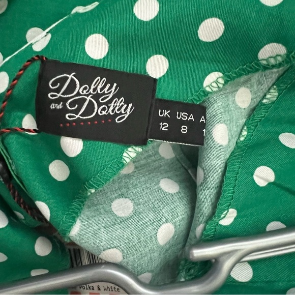 Dolly & Dotty Cindy Polka Dot Vintage Dress in
Dark Green, New with Tags - Picture 4 of 6